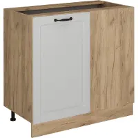 Vicco Mobile ad angolo cucina R-Line Bianco rustico 86 cm senza piano di lavoro, Model 53746