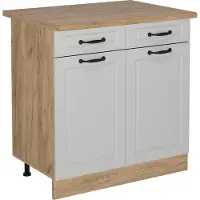 Vicco Mobiletto base per cucina R-Line Bianco rustico 80 cm , PL Rovere, Model 53557