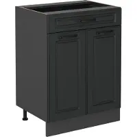 Vicco Mobiletto base per cucina R-Line Antracite rustico 60 cm con cassetto, senza piano di lavoro, Model 54075