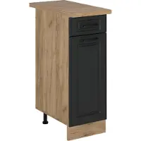 Vicco Mobiletto base per cucina R-Line Antracite rustico 30 cm , PL Rovere, Model 54032