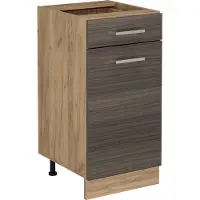 Vicco Mobiletto base per cucina R-Line Grigio nobile 40 cm senza piano di lavoro, Model 54198