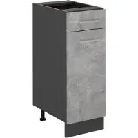 Vicco Mobiletto base per cucina R-Line Calcestruzzo 30 cm senza piano di lavoro, Model 53691