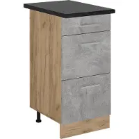 Vicco Mobiletto base per cucina R-Line Calcestruzzo 40 cm con cassetti, PL Antracite, Model 53565