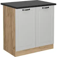 Vicco Mobile lavello cucina R-Line Bianco rustico 80 cm , PL Antracite, Model 53910