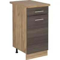 Vicco Mobiletto base per cucina R-Line Grigio nobile 40 cm , PL Rovere, Model 54141