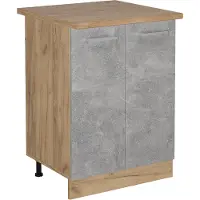 Vicco Mobiletto base cucina R-Line Calcestruzzo 60 cm , PL Rovere, Model 53612