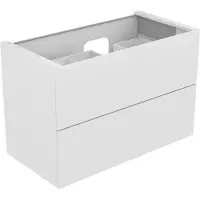 Keuco EDITION 11 Meuble sous-lavabo pour lavabos encastrables, 2 tiroirs à casseroles, position du lavabo à droite, avec éclairage LED, 1050x700x535mm, 31256300100, 31256300100