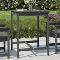 Prolenta Maison Exclusive - Tavolo da giardino grigio 82,5x82,5x110 cm in legno massello di pino