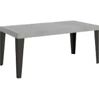 Itamoby - Tavolo allungabile 200/460x90 cm Flame cemento gambe antracite