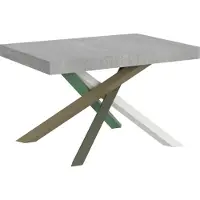 Itamoby - Tavolo allungabile 130/390x90 cm Volantis cemento gambe multicolore 4/A