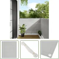 The Living Store Paravento per balcone grigio chiaro 120x500 cm 100% poliestere Oxford