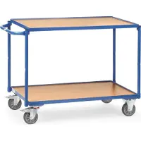 Fetra Carrello da tavolo leggero con 2 ripiani Maniglia orizzontale LxL 1000 x 600 mm