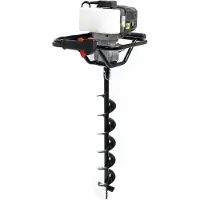 Wiltec Set di coclee a benzina con coclea da 150 mm, 1,4 kW 1,9 CV Coclea da palo 52cc Coclea da impianto