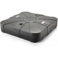 Oviala 100 l piatto parasole su ruote nero - Solys