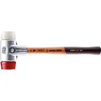 HALDER Mazza SIMPLEX soft-face con alloggiamento in alluminio e manico in legno, Ø 30, plastica / superplastica
