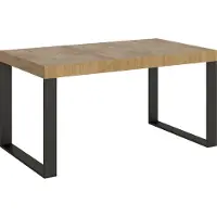 Itamoby - Tavolo allungabile 160/264x90 cm Tecno quercia natura gambe antracite