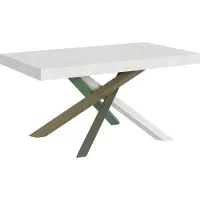 Itamoby - Tavolo allungabile 160/264x90 cm Volantis bianco frassino gambe multicolore 4/A