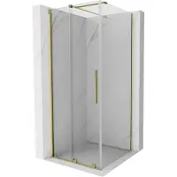 Mexen Velar cabina doccia scorrevole 90 x 90 cm, trasparente, oro - 871-090-090-01-50