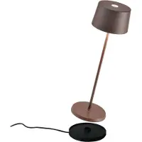 Zafferano Lampada a led da tavolo Olivia Pro Corten ricaricabile e dimmerabile