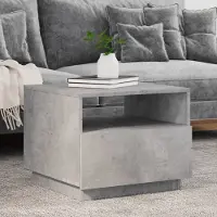 Prolenta Maison Exclusive - Tavolino con luci LED Grigio cemento 50x49x40 cm