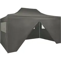 Syfax Tenda Pieghevole Pop-Up 4 Pareti Laterali 3x4,5 m Antracite