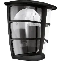 Eglo Applique Esterno Moderna Aloria Alluminio Nero 1 Luce E27