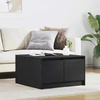 Prolenta Maison Exclusive - Tavolino da Salotto con Cassetti Rovere Nero 70,5x70x40 cm