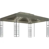 Syfax Gazebo con Luci LED a Stringa 3x4 m Grigio Talpa