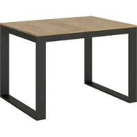 Itamoby - Tavolo allungabile 120/224x90 cm Tecno Evolution quercia natura telaio e gambe antracite
