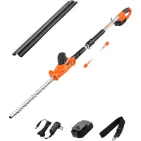 Vevor Tagliasiepi a batteria , 1200 giri/min, 199-248 cm estensibile, batteria ricaricabile da 20 V, tagliasiepi elettrico a batteria con lama da 51 cm, 5 angoli regolabili