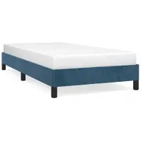 Syfax Giroletto senza Materasso Blu Scuro 80x200 cm in Velluto