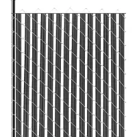 Vevor doghe per privacy 1740 mm per recinzione in rete metallica, doghe in rete metallica HDPE, perfette per giardino, fattoria, campo sportivo (nero)
