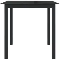 Syfax Tavolo da Giardino Nero 80x80x74 cm in Alluminio e Vetro