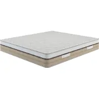 Dmora Materasso Matrimoniale Cutler 140x200x25h cm Bianco, Grado Rigidità 8/10 Misura Rete Compatibile 140x200 cm Italy