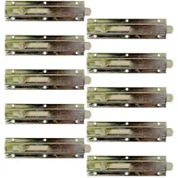 Alberts 835651 Serratura per porta, con maniglia a pomello, senza occhiello, zincata gialla, 150 x 40 mm, set da 10