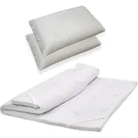 Dmora Topper Singolo Coconetten 90x200x5h cm blu, Sfoderabile Misura Materasso Compatibile 90x200 cm Italy