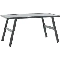 Syfax Tavolino da Giardino Nero 90x45x35cm Acciaio Verniciato Polvere
