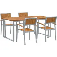 vidaXL , 5 pezzi, colore grigio