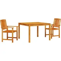 Syfax Set da Pranzo per Giardino 3 pz Marrone