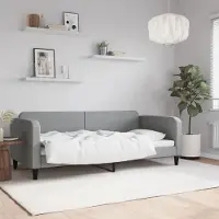 Prolenta Maison Exclusive - Letto a giorno grigio chiaro, 90x200 cm, tessuto
