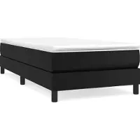 Syfax Giroletto a Molle con Materasso Nero 90x200 cm in Pelle finta