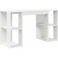 Syfax Scrivania Bianco 130 x 50.5 x 75 cm Legno multistrato