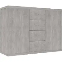 Syfax Credenza Grigio Cemento 88x30x65 cm in Legno Multistrato