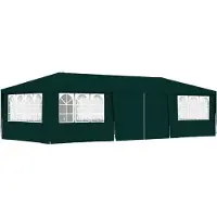 Syfax Gazebo Professionale con Pareti 4x9 m Verde 90 g/m²