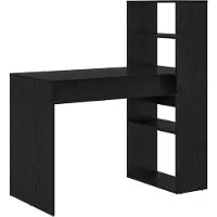 Syfax Scrivania Rovere Nero 113 x 54 x 120 cm Legno multistrato
