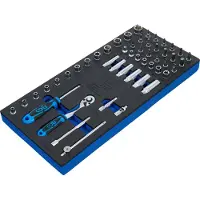 Bgs Set di chiavi a bussola 1/4 50 pz. 1/3 inserto a cassetto