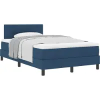 Syfax Letto a molle con testiera Blu 120 x 200 cm Tessuto