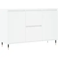 Syfax Credenza Bianca 101,5x35x70 cm in Legno Multistrato