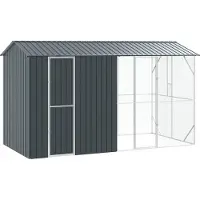 vidaXL Gabbia per uccelli antracite 430 x 208 x 247 cm Acciaio zincato