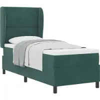 Syfax Letto a molle con materasso Verde Scuro 200 x 80 cm Velluto